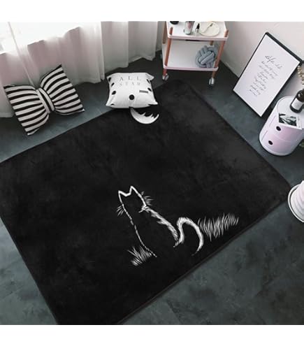 Amazon｜SUKAU ラグマット 牛柄 洗える 滑り止め付 145×200 ラグ